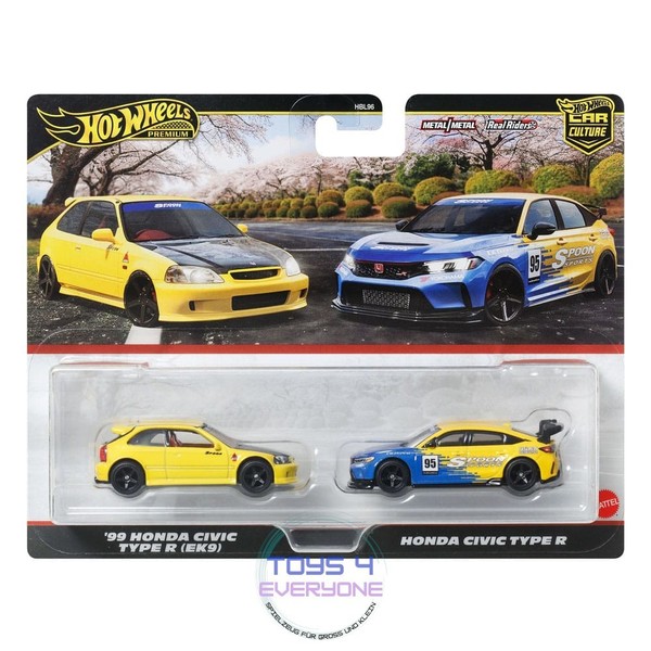 Hot Wheels Premium Car Culture '99 Honda Civic Type R (EK9) & Honda Civic Type R-image