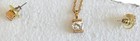 Vintage Crystal Rhinestone Pendant Chain Necklace & Earrings Pierce Post — photo 3