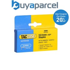 Tacwise 0333 Type 53 Series 4mm Light Duty Staples 2000 Pack - Type JT21 A 0.0030 per staple