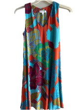 Nine West Women’s Sleeveless A-Line Dress – Size 4 – Tropical Floral Print Multi