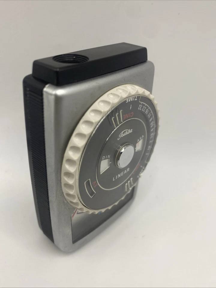 Medidor de luz linear TOSHIBA medidor de luz com estojo Japão fotografia vintage não testada - Imagem 3 de 4