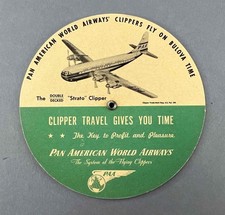 PAN AM VINTAGE AIRLINE TIME SELECTOR BOEING STRATOCUISER AMERICAN PAA B377 B-377