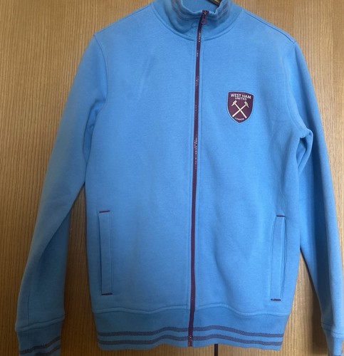 Giacca tuta “WEST HAM UNITED FC” ⚒️ blu cielo bordo chiaro taglia small 40” - Foto 3 di 16