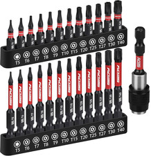 25-Piece Torx Bit Set, 1''&2.5'' Security Tamper Proof Torx Impact Screwdriver B
