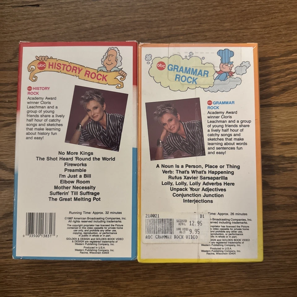 Schoolhouse Rock VHS Lot History Rock Sealed Grammar Multiplication Video - Image 3 of 4