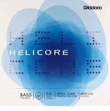 D'Addario HP610 3/4M Helicore Pizzicato Double Bass String Set - 3/4 Size -