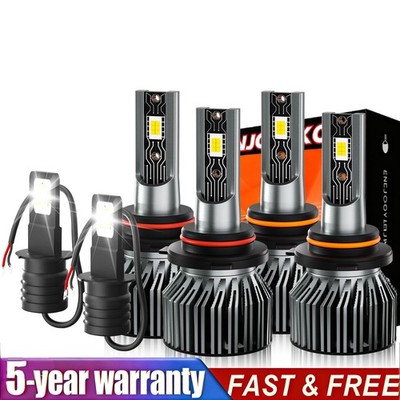 LED Headlight Hi/Low Beam+Fog Light Bulbs 26000LM For Chevrolet C1500 1988-1998