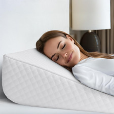 Bed Wedge Pillow  Unique Curved Design for Multi Position Use  Memory Foam Wed