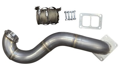 Compound Twin Turbo Exhaust Connector Pipe for 2005-2010 6.6l Duramax