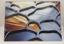 Abstract Look Textured Glass Chopping Cutting Board 8 x 11 inch