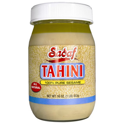 Sadaf Pure Sesame Tahini Sauce, 16 Oz Jar