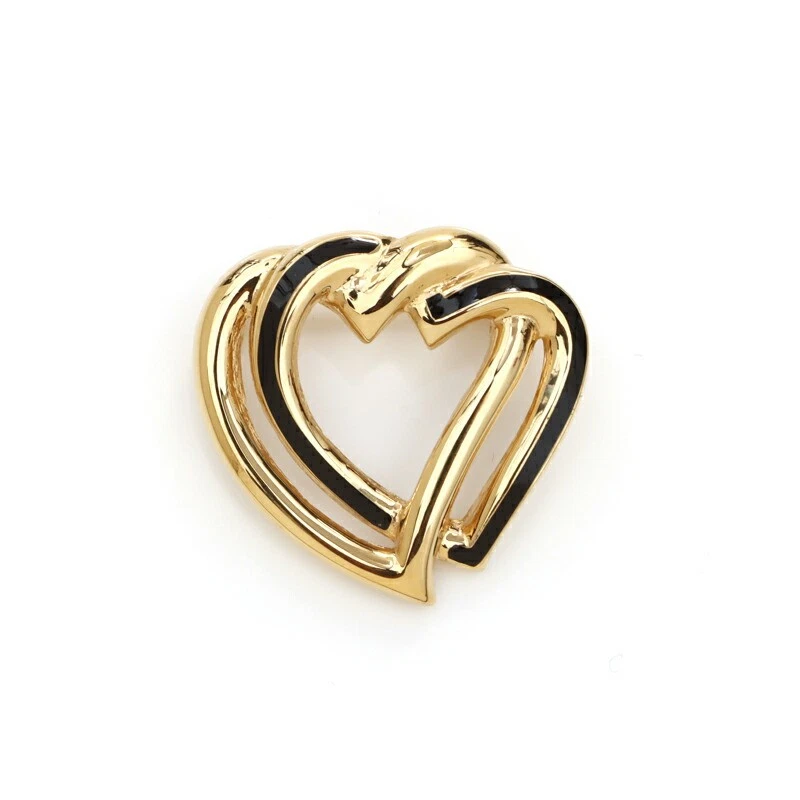 Broche coeur Christian Dior or élégant bijou occasion
