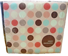 S.E.I. SWEET MEMORIES Scrapbook Keepsake Album 20 Clear Pages-Colorful Dots   L5