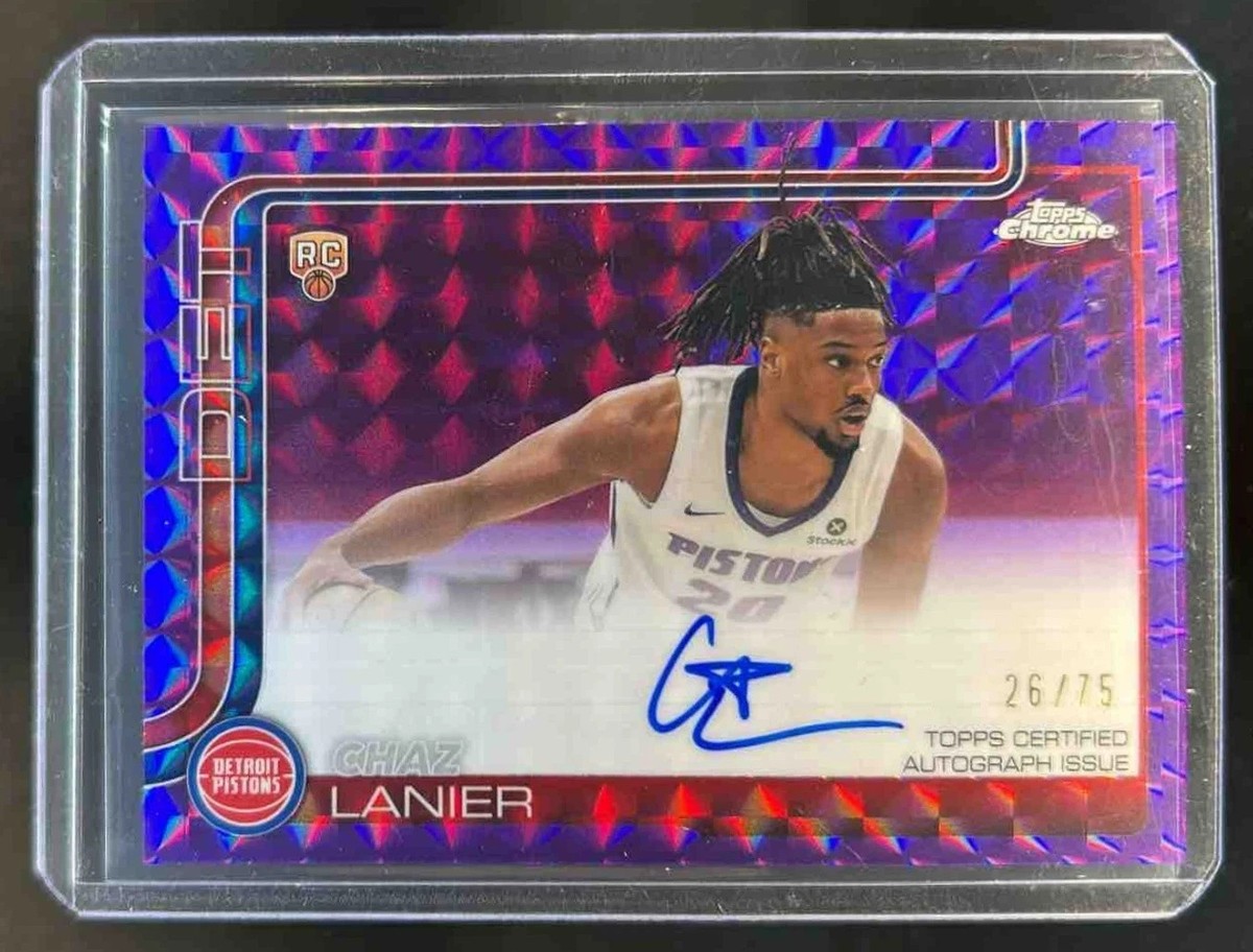 2025-26 Topps Chrome Chaz Lanier Rookie Auto RC Geometric Purple