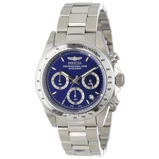 Invicta Men's Watch Speedway Chrono Stainless Steel Bracelet Blue Dial 14382