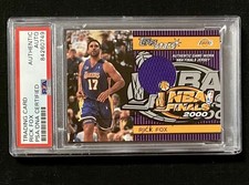 SIGNED 2000 NBA FINALS GAME WORN JERSEY CARD LAKERS RICK FOX PSA/DNA AUTOGRAPH🏀