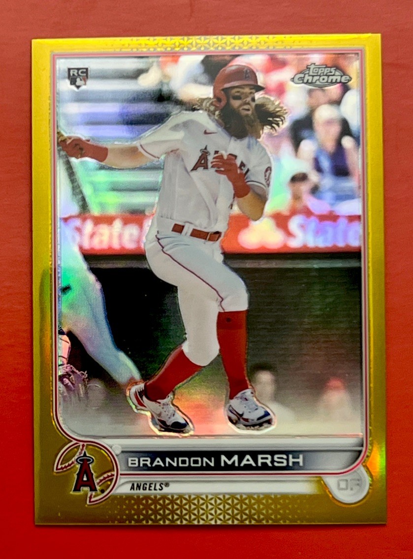 2022 TOPPS CHROME - BRANDON MARSH - #133 - GOLD REFRACTOR /50 - ANGELS PHILLIES
