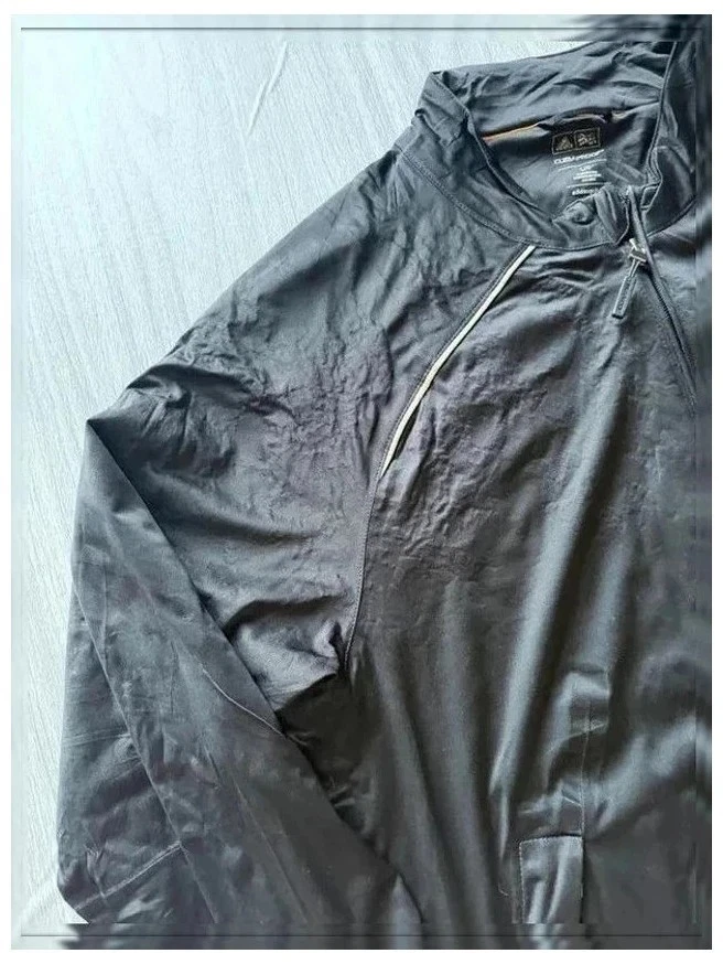 Veste noire Adidas Golf coupe-vent, Climaproof imperméable, taille L #CV1 - Photo 2/4