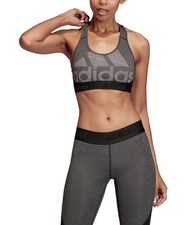 Adidas Women's Don't Rest Alphaskin Racerback Sport Bra Size XXS Black Heather 