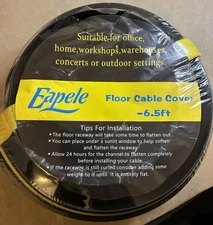 6.5ft Floor Cable Protector Cover Heavy Duty 6.5 feet Yellow & Black New