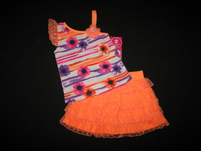 NEW ''Paradise Sunset'' Tutu Skirt Girls Clothes 5 Spring Summer Boutique Kids