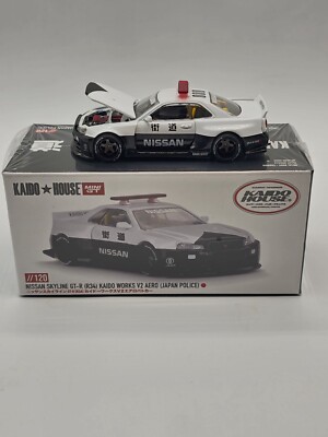 In Stock-Kaido House x Mini GT Nissan GT-R R34 V2 Aero Police