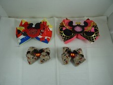 Disney Ribbon Hair Bow Barrette's Minnie Mouse 2  6" Mickey 2 3" Angie's Bows