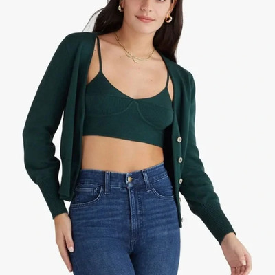 NWT Favorite Daughter Cashmere Bralette Top Green L!