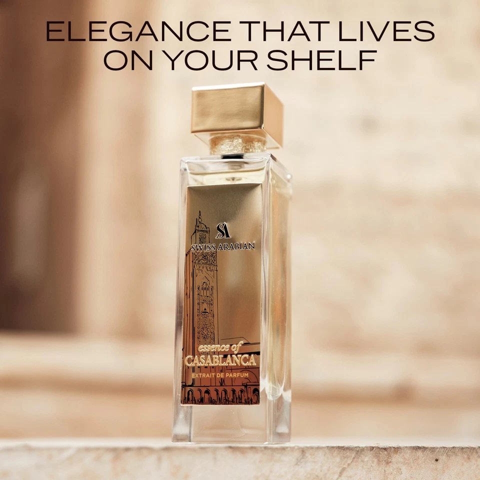 Swiss Arabian Essence of Casablanca 3,4 oz – Perfume unissex frutado âmbar almíscar - Imagem 4 de 4