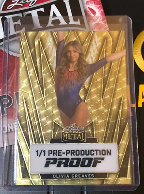 2024 Women of Sport OLIVIA GREAVES Gold Prismatic #1/1 Gymnast AUBURN Tigers RC