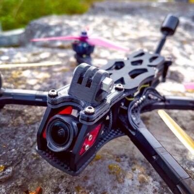 3D Printed GoPro Mount for ImpulseRC Apex 5 EVO FPV Drone Frame (2
