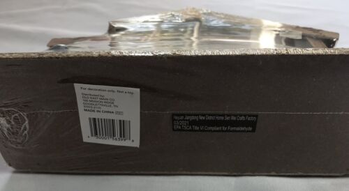 Nativity Set Wooden Crèche All In One Ceramic Figures 7”x 11” New In Package - Picture 3 of 3