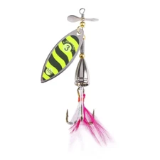 Metal Spinnerbait Lure with Rotating Blade #6 Treble Hook, Bass Pike - 8.5cm 10G