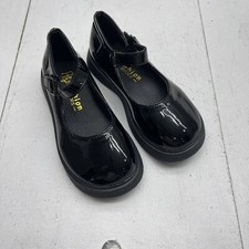 Fashion Shoes Black Shiny Round Toe Mary Jane Shoes Youth Girls 32 US 12-13
