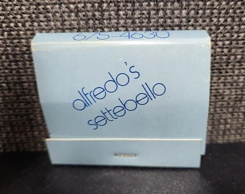 RARE! Vintage Alfredo's Settebello's Restaurant, NYC, MATCHBOOOK Full Unstruck