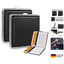 2 Stück Zigarettenetui Metall, Zigarettenschachtel für 20 Zigaretten,...