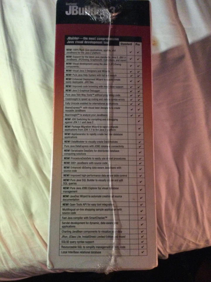 Borland JBuilder 3 Pro For Windows 95 98 NT - sealed retail - Image 4 of 4