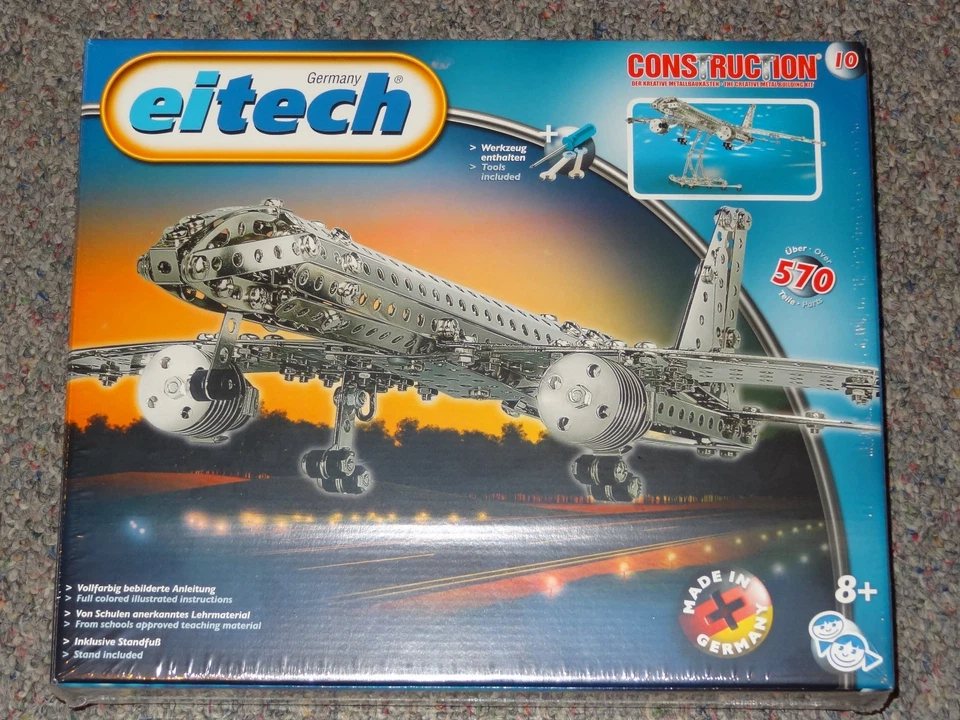 Jetliner C10 Eitech Metal Construction Building Toy Plane Steel Model Kit  - Image 4 of 4