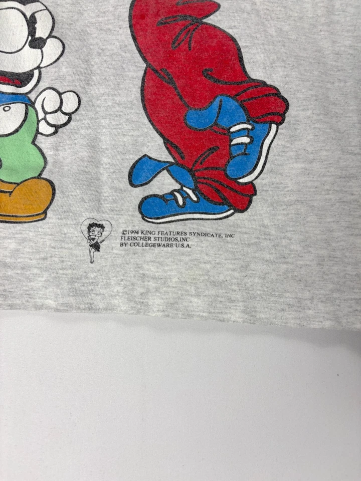Camiseta De Colección Betty Boop Mujer Hiphop Niña Gris M/L Pudgy 1994 Collegeware EE. UU. Foto 2 de 4