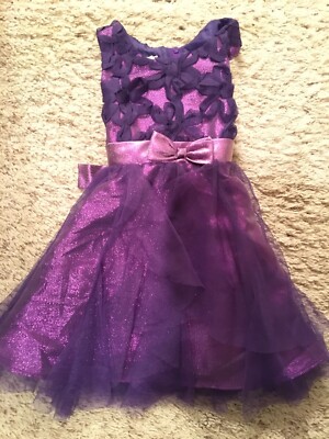 jessica ann christmas dress NWT Jessica Ann Girl's Sleeveless Purple Tulle Floral Christmas Dress Size  2T