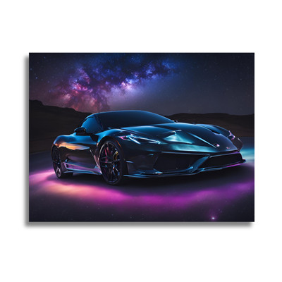 Leinwandbild - Auto - Ambient Design - Man Cave Wandbild - Interieur Dekor