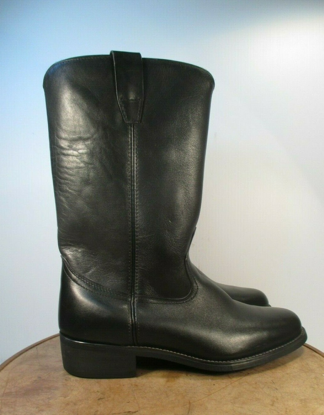 JCPenney Black genuine Leather Solid 