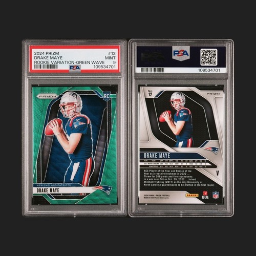 2024 Prizm DRAKE MAYE Green Wave Variation RC - PSA 9 Mint - #12 SSP SHIPS TODAY