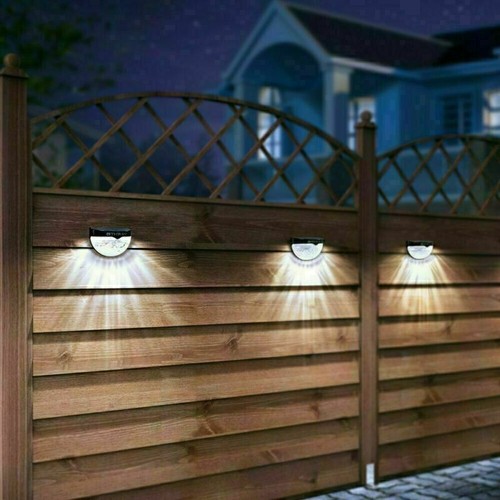 2-8er LED Solarleuchten Wandlampen Zaunleuchte Gartenleuchte Außen Treppen Lampe - Afbeelding 5 van 14