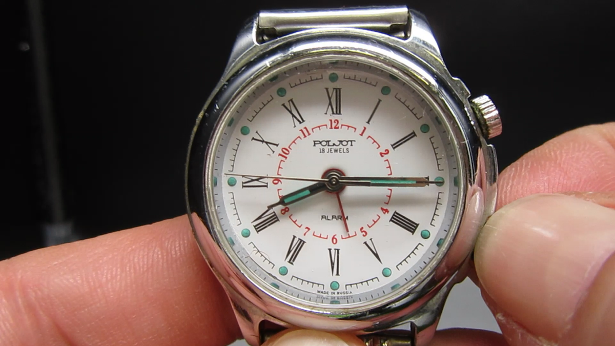 Alarm Poljot Uhr Handaufzug Poljot Moscow Tokyo 1991 Handaufzug