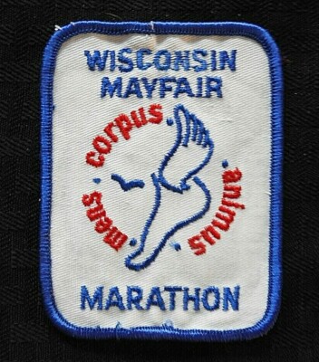 c.1972 ''WISCONSIN MAYFAIR MARATHON MENS CORPUS ANIMUS'' MILWAUKEE WI RUNNER PATCH