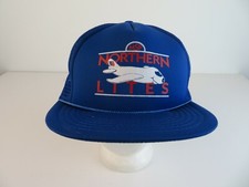 Vintage Snapback Mesh Trucker Hat Cap - United Airlines - MSP Northern Lites
