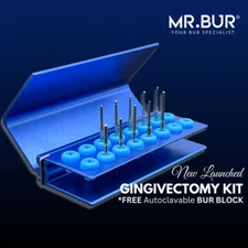 Dental Bur Gingivectomy Kit GingiBurs 0.8/1.0/1.2/1.4/1.6/1.6/1.7 - MR.BUR