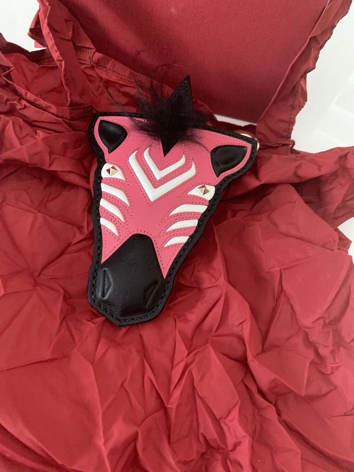 全新无标签 Valentino Garavani 尼龙毛皮包吊饰托特包 775 美元 — 第 2/4 张图片