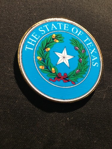 Gran moneda de desafío coleccionable coloreada sello estatal del estado de Texas EE. UU. ¡con estuche! - Imagen 6 de 11